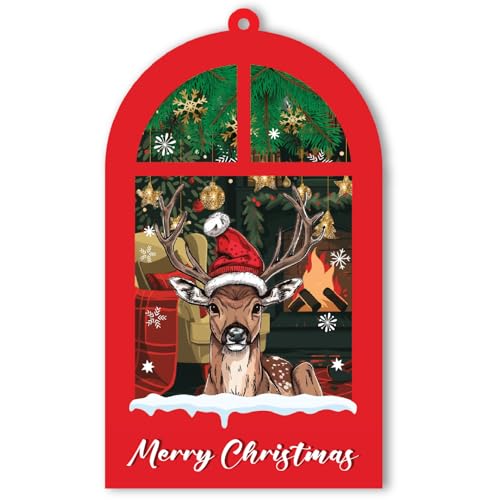 BlinkWishes Reindeer Christmas Ornament, Christmas Hanging Ornament for Reindeer Lovers, Reindeer Enthusiast Keepsake, Vintage Reindeer Holiday Indoor Decor
