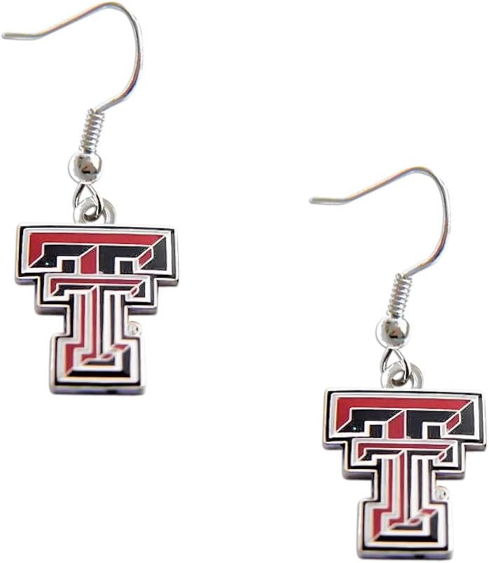 Aminco International Texas Tech Raiders Dangle Logo Earring Set Charm Gift