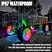 Uemicip 17inch Wheel Lights for Truck Single Row Dancing/Chasing Color Wheel Ring Light, Wheel Rim Lights with APP & Remote Control Music Simultaneously Fit for Truck Pickup Car