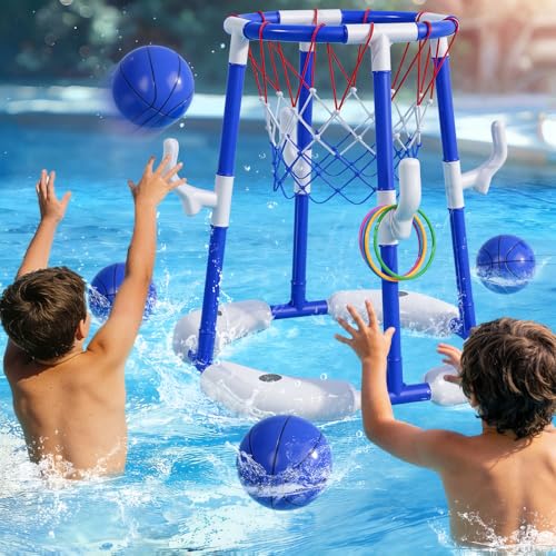 Panier de basket pour piscine pour fêtes d'été et jeux d'extérieur