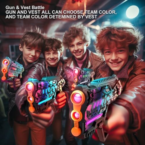 Image of Laser Tag Set of 4, Lazer Tag Game for Kids Indoor & Outdoor Play, Gift Ideas for Kids Teens and Adults, Cool Toys for Teenage Ages 8 9 10 11 12+Year Old Boy & Girls