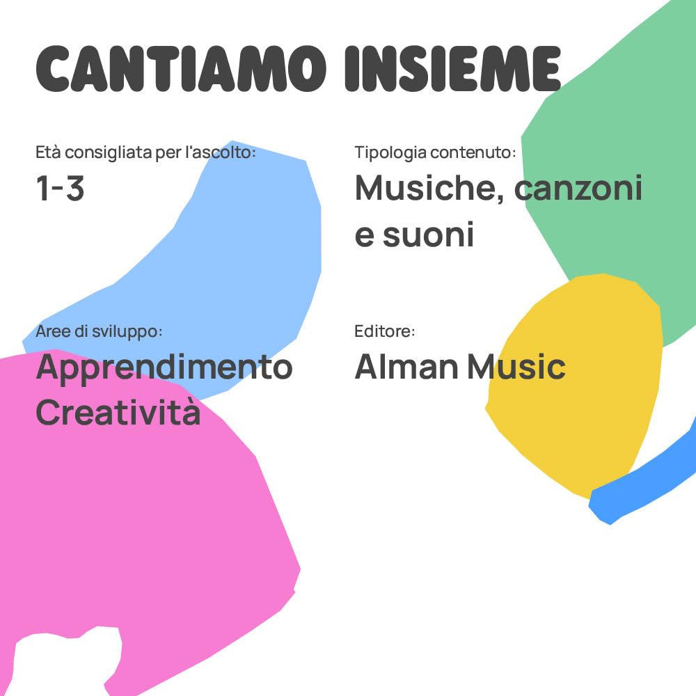 FABA-FFR30005 Cantiamo Insieme Personaggio Sonoro, Colore, Canzoni e Filastrocche, FFR30005