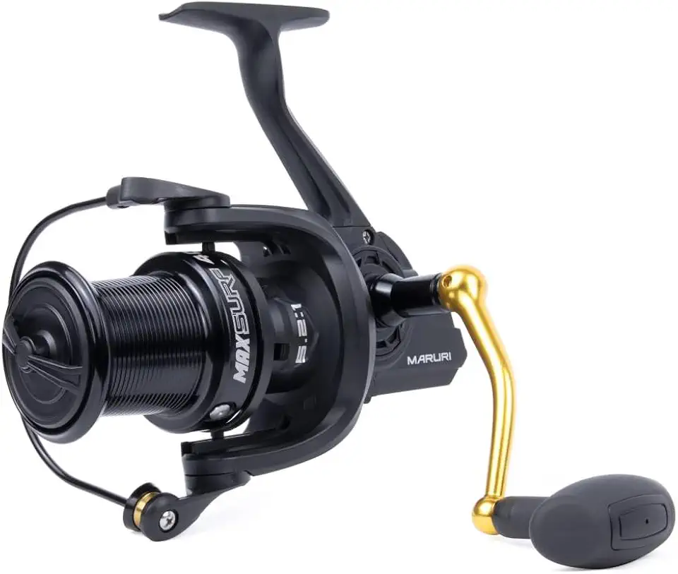 MOLINETE DE PESCA PRAIA LONG CAST MARURI MAX SURF 4000-8 ROLAMENTOS - DRAG: 20KG