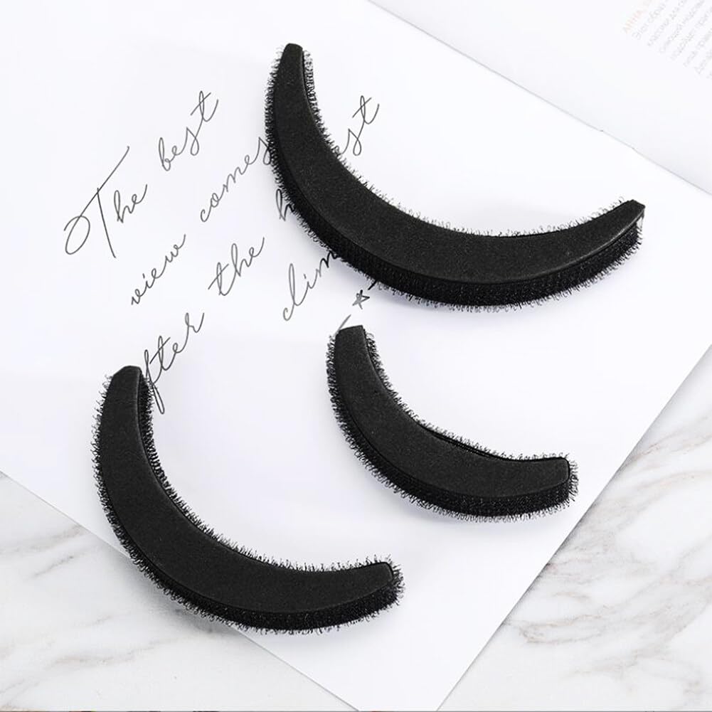 3Pcs Black Sponge Bump It Up Volume Inserts Hair Base Comb Do Beehive Hair Styling Tools Hair Bun Maker Hair Accessories for Women DIY Hairstyles - Image 4