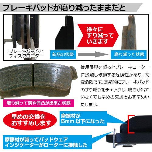 Amazon | ［エムズ部品］ 【フロントブレーキパッド左右4枚セット