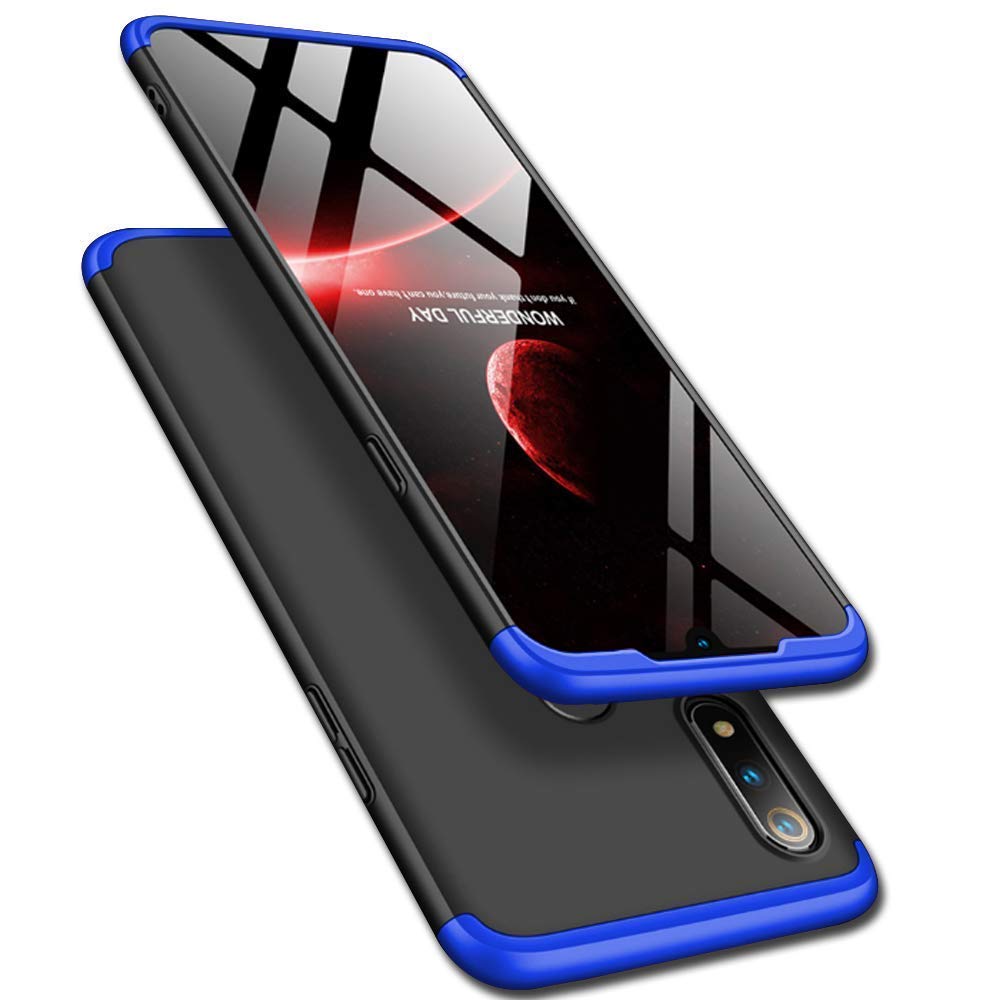 MOBILOVE Full Body 3 in 1 Slim Double Dip Case | 360 Degree Protection | Hard Bumper Back Cover Case for | Asus Zenfone Max Pro M2 (Blue-Black) (B0CK82XB89) Amazon Price History, Amazon Price Tracker