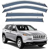 BODHIS Rain Guards for Jeep Cherokee KL 2014-2023 Car Accessories Rain Guards Side Window, Deflector Vent Window Visors