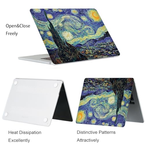 Coque MacBook Air 15 M2 M3 Van Gogh avec protection clavier - 4