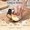 2026 New Garlic Press 304 Stainless Steel, Garlic Press Rocker Set Kitchen Gadgets Garlic Mincer Garlic Crusher, Heavy Duty Mincer Tool Garlic Chopper Garlic Presser Mincer #2