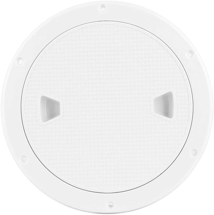 9.84In White Circular Non Slip Inspection Hatch W/Detachable Cover Anti Boat Deck Plate Replacement Tempress Boat Hatch