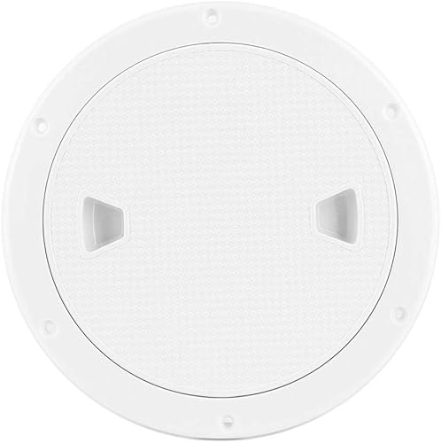 Escotilla de inspección antideslizante circular blanca de 9.84 pulgadas con cubierta desmontable antibarco placa de reemplazo Tempress barco