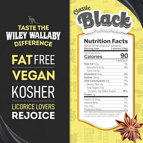 Wiley Wallaby Licorice 24 Ounce Classic Gourmet Soft & Chewy Australian Black Licorice Candy Twists thumb #6
