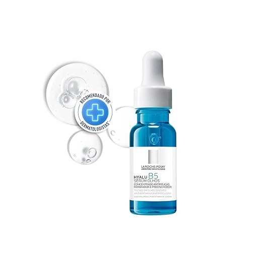 La Roche-Posay Hyalu B5 Olhos Serum, com aplicador Roll on, Cuidado Reparador, Preenchedor, Antirrugas, Ácido Hialurônico, Vitamina B5, Região dos olhos 15ml