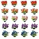 QEDBOJE 20PCS Static Grass Tufts Modellbau Rasen Selbstklebend Statische Grasbüschel Grass Blume für Modellbasen Terrainszenen Miniatur Wargame