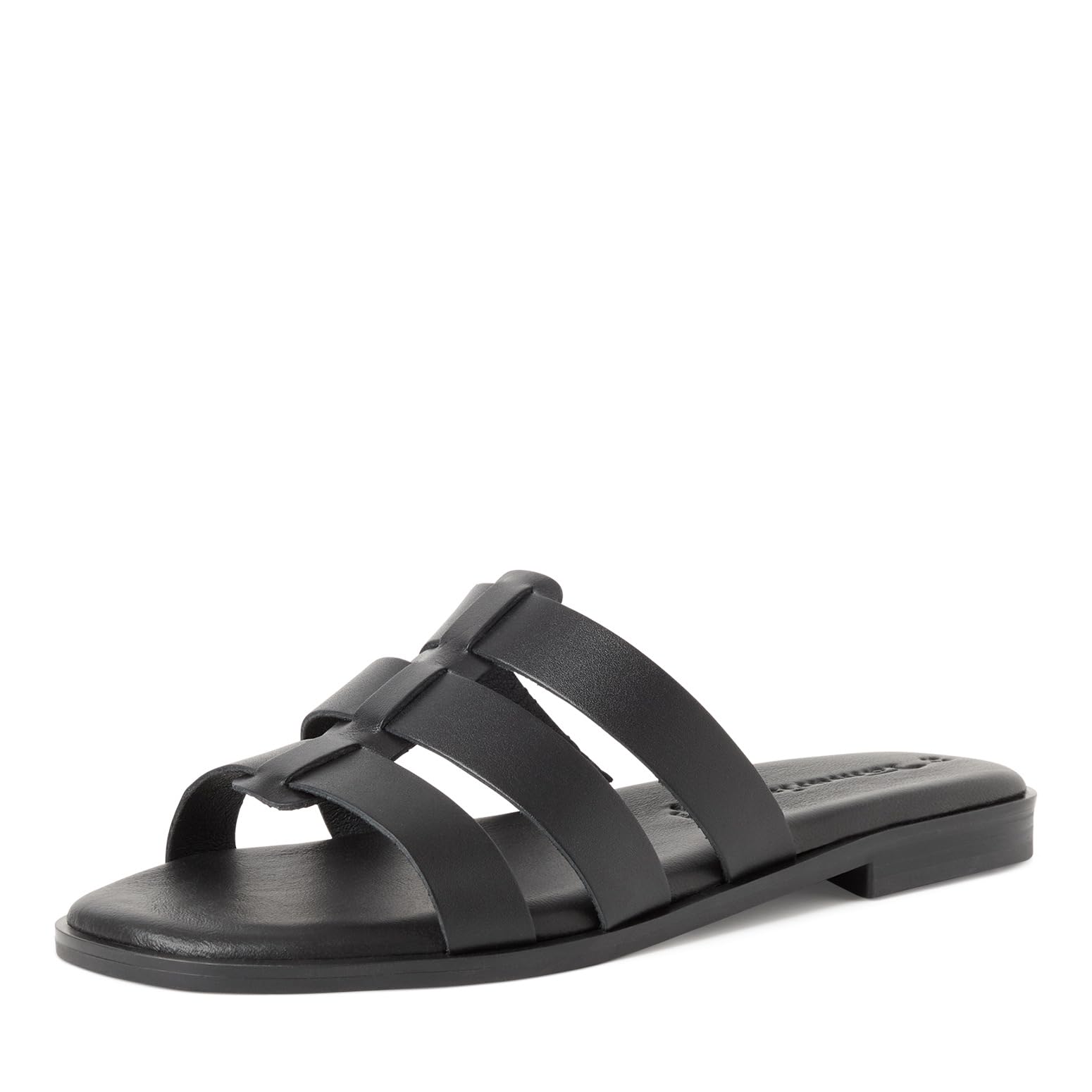 Tamaris Women's leather mules flat black 6.5 UK