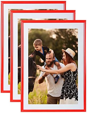 Pack of 3 Photo Frames A4 (Red)