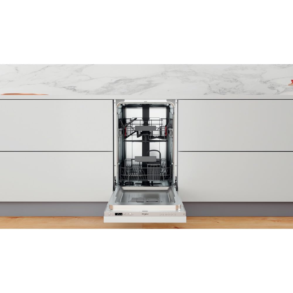 Whirlpool WSIC 3M27 - Lavastoviglie slim da 45 cm, 10 coperti, classe A++, Sesto senso