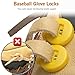 AliBall Glove Locks, Lace Locks for Baseball Glove 8 Pack, Never Need Thying Knots Again, Strong Elasticity, Made Plastic and Springs, Fits All Gloves, Baseball Glove Accessories (Yellow)
