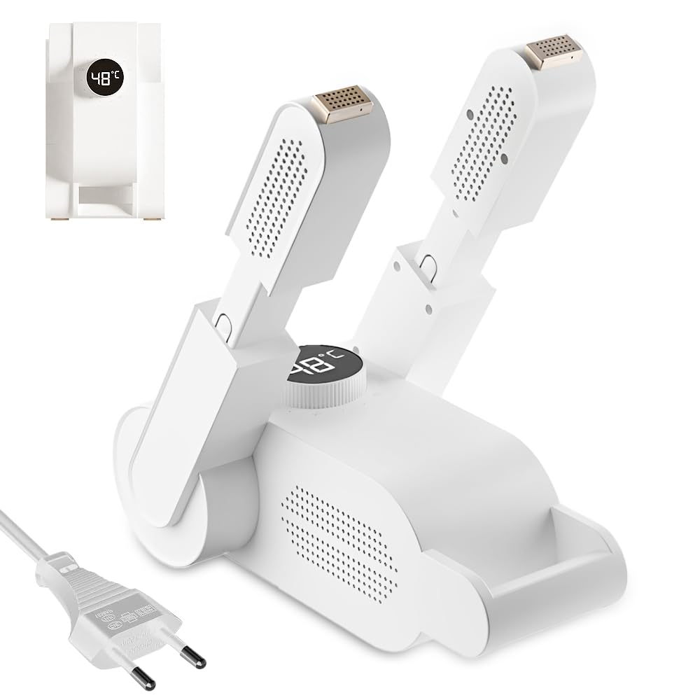 Electric Shoe Dryer with Timer, UV Light Shoe Dryer Antibacterial, 360° Hot Air Shoe Dryer for Winter Rain Boots, Football Boots, Ski Boots, Gloves and Socks