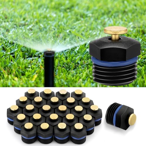 Kittmip 30 Pcs Sprinkler Nozzle 1/2 Inch Garden Misting Nozzles Adjustable 360 Degree Lawn Watering Universal Micro Irrigation Sprinkler Heads for Agriculture Lawn Watering Irrigation System