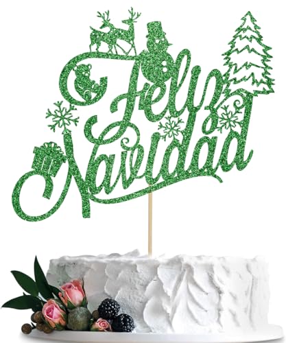 BIABISD Feliz navidad cake sombrero de copa, feliz navidad cake decoración (Feliz navidad)