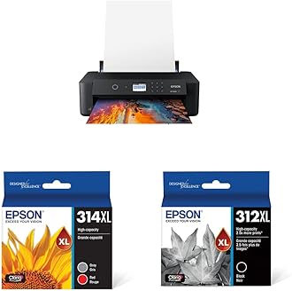 Epson Expression Photo XP-15000 Wireless Wide-Format Printer - High Capacity Color Ink (T314XL922-S) Plus High Capacity Photo Black