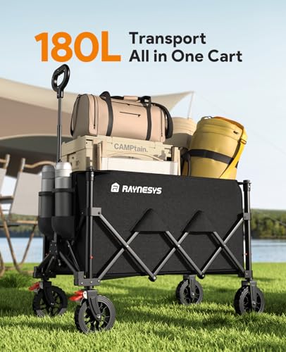 image for Raynesys Wagons Carts Foldable, Collapsible Foldable Wagon 330lbs Capa