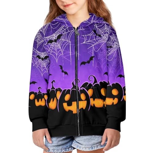 Image of Zipper Hoodie for Kids Full Zip Up Sweatshirt Active Coat Hooded Pullover with Pockets Size 6-16 Boys Girls