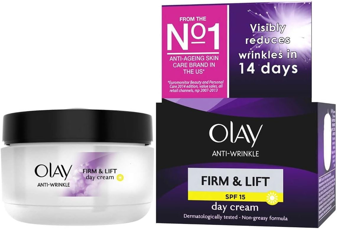 Olay Anti – Wrinkle Firm and Lift SPF 15 Anti-Ageing Day Cream Moisturiser, 50 ml by Olay
