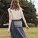 Energather Damen-Umhängetaschen, PU Leder Kleine Handtasche für Frauen und Mädchen, Mini Handtasche Damen Klein, Kleine Schultertasche mit Abnehmbarem Schultergurt für Reise, Arbeit(grau)