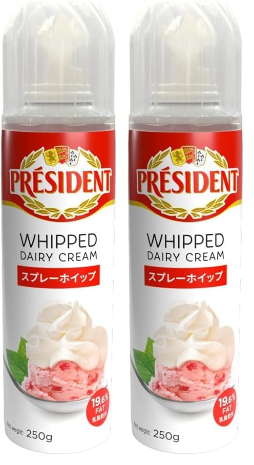 Amazon.co.jp: プレジデント スプレーホイップ 250g (× 2) : 食品