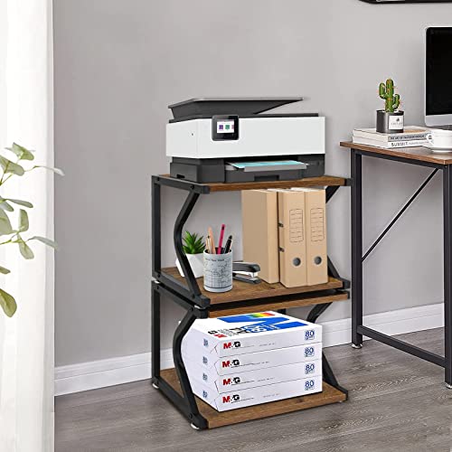 Unistyle Printer Stand With Anti-Skid Pads For Space Organizer,Desktop Stand For Printer As Storage Shelf, Book Shelf, Double Tier Tray For Home Office Organization #TOP3