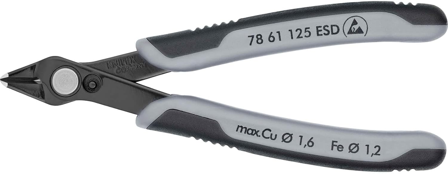 78 61 125 ESDSB Diagonal Cutter "Super-Knips" 4, 92" Dissipative In Blister Packaging