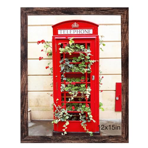 SESEAT 12x15 Picture Frame Rustic Brown Display Pictures for Wall 1 Pack