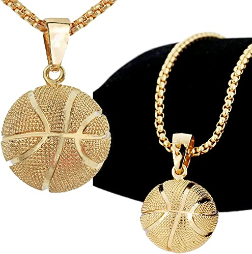 Fashion Basketball Pendant Necklace Sports JewelryHollow Ball Basketball Lovers Memorial Necklace fo