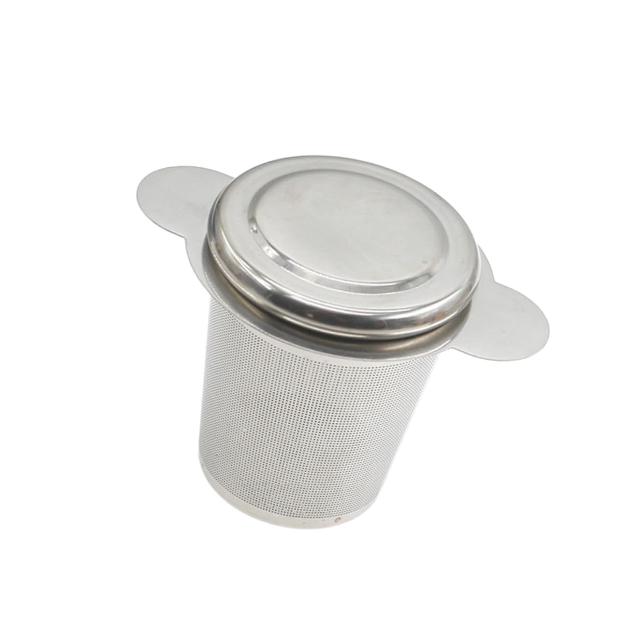 FUNOMOCYA Stainless Tea Infuser Fine Mesh Tea Strainer for Loose Tea Cup Silver Round Handle