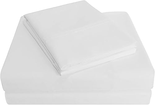 Miniatura 1 de Impressions juego de 4 sábanas 100 por ciento algodón de 300 hilos de percal, Percal, Blanco, gemelo