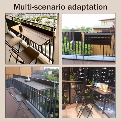 Table suspendue pliable pour balcon en finition Cact pour extérieur soigné - 4