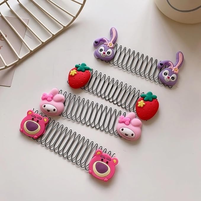 Hivata 4Pc Stretchable Invisible Flower Hair Clips- U Shape Hair Finishing Fixer Comb|,Stretchable Hair Pin, Cute Invisible Hair Holder, U Pin Hair Clips, Hair Styling Tools Clips and Barrettes,Cartoon Design Mickey Mouse,Daisy Duck,Rabbit Print Comb (B0DDY776WK) Amazon Price History, Amazon Price Tracker