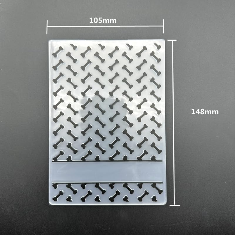 3D Plastic Embossing Folder Template Little Bones Texture A6 Size for Card Making DIY Scrapbooking Paper Crafting Handmade Crafts Scrapbooking Arts Supplies Scrapbook Decor
