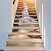 Produktbild LLL 3D DIY Treppenhaus Aufkleber Abnehmbar Wasserdicht Kreativ Sonnenschein Wasserfall Landschaft Treppe Tapeten (39,3"w x 7" h x 13 Stück), Mehrfarbig