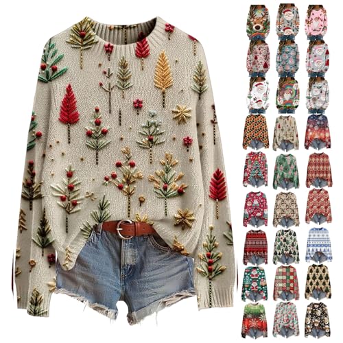 Weihnachtspullover Damen Lustig Weihnachtspulli Damen Ugly Christmas...