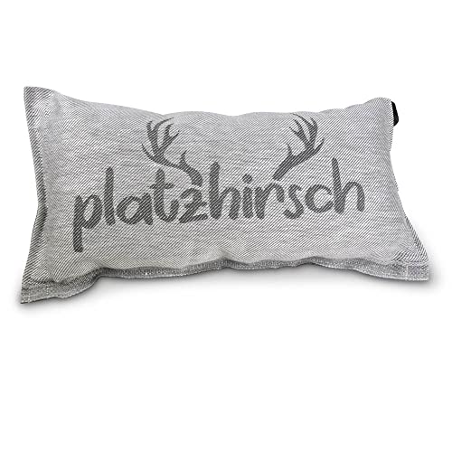 Jokipiin Premium Saunakissen 40 x 22 cm - 100% Made in Finland - Reisekissen Ökotex Leinen Baumwolle Sauna Kissen Kopfstütze Wellness Nackenstütze Lieblingskissen Kopfstütze (1x Platzhirsch)