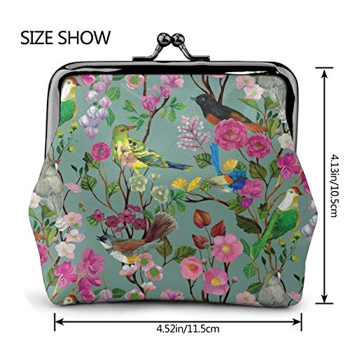 Antcreptson Women's Wallet Buckle Coin Purses Cute Pouch Kiss-Lock Change Purse Travel Makeup (8) #TOP4