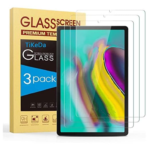 TiKeDa [3-Pack] Screen Protector for Galaxy Tab S6 T860/Tab S5e 10.5 inch (2019 Release),Samsung Galaxy Tab S6/Tab S5e Tempered Glass Screen Protector with S-Pen Compatible,Scratch Resistant