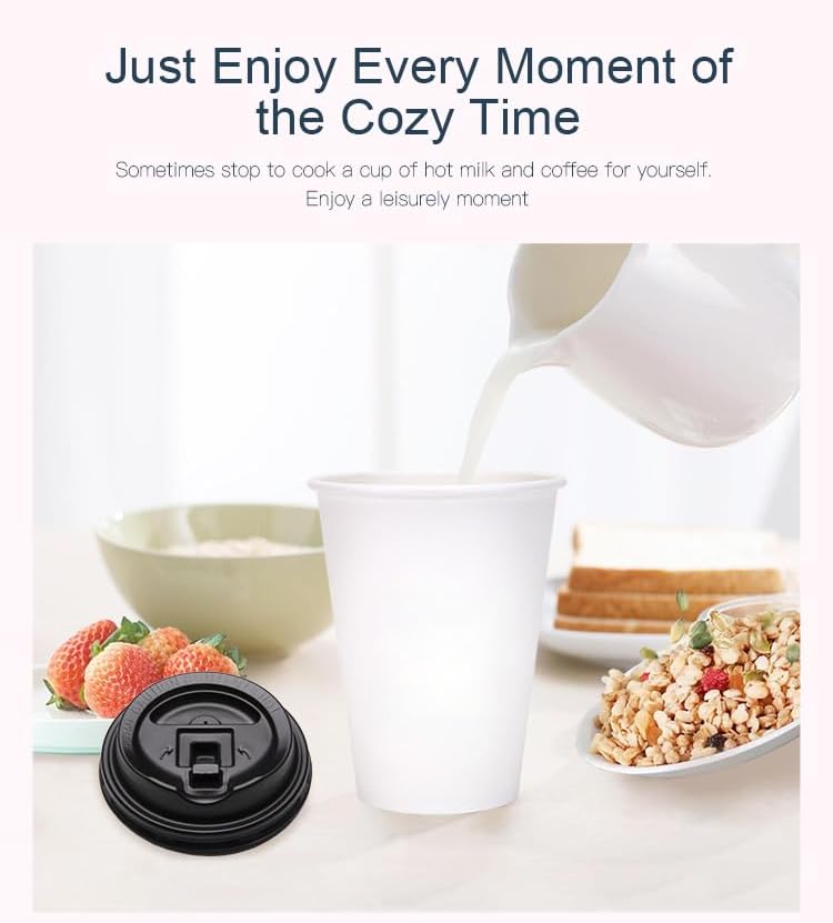 Miniatura 6 de OTOR vasos de papel desechables 16oz 140 Pack tazas de café caliente taza de beber con tapas