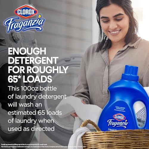 Image of Clorox Fraganzia Liquid Laundry Detergent, Linen Scent, 100 Fl Oz, 3-Pack | HE compatible, works in front and top load machines, long-lasting fragrance, 65 loads per bottle