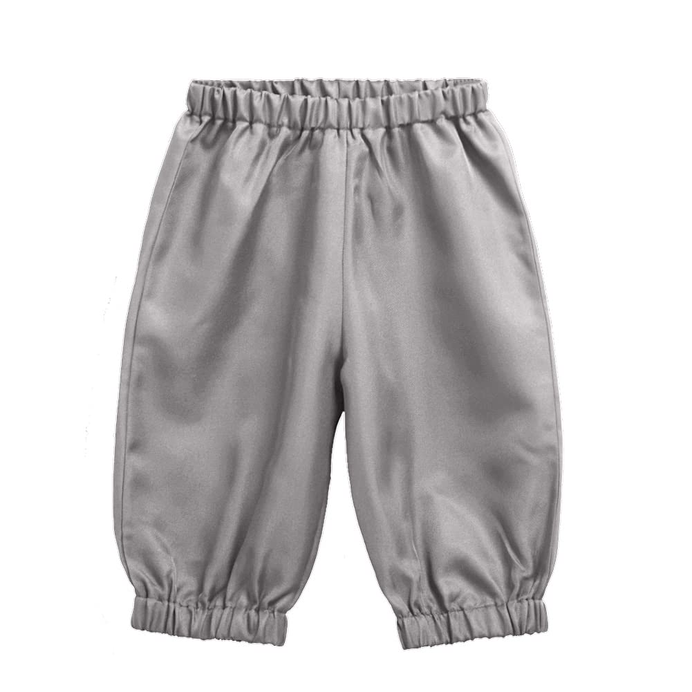 BPURB Boys 18th Century Colonial Costume Shorts Pants Knicker Size 7 8 10 12 14 16(Grey, XS)
