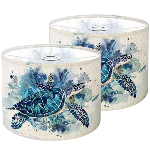 Ocean Turtle Lamp Shades Set of 2