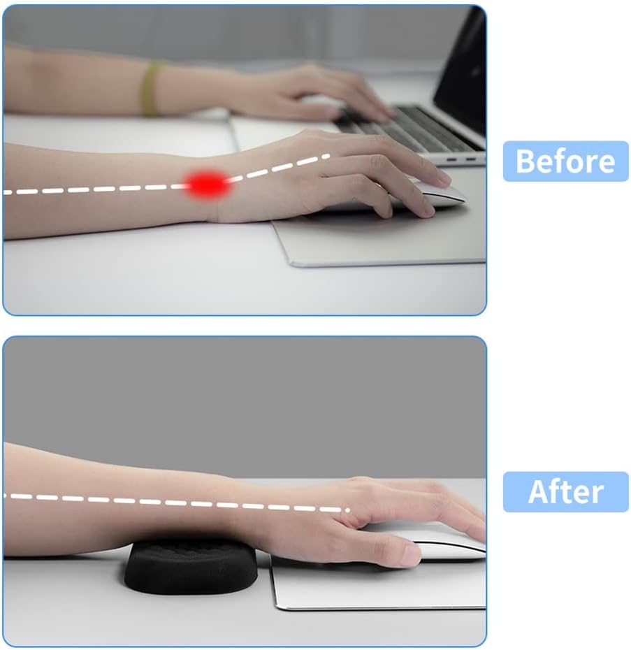 Mouse and Keyboard Wrist Rest Pad Padded Memory Foam Hand Rest Support for Computer, Laptop, Office